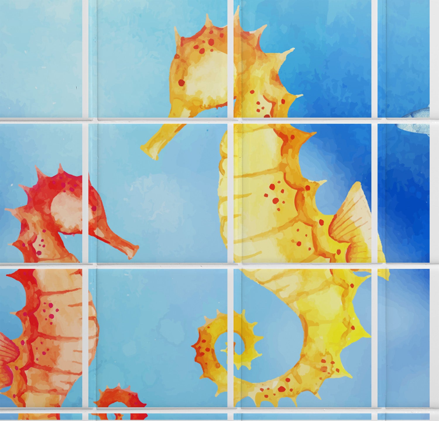 Seahorses 15cm x 15cm