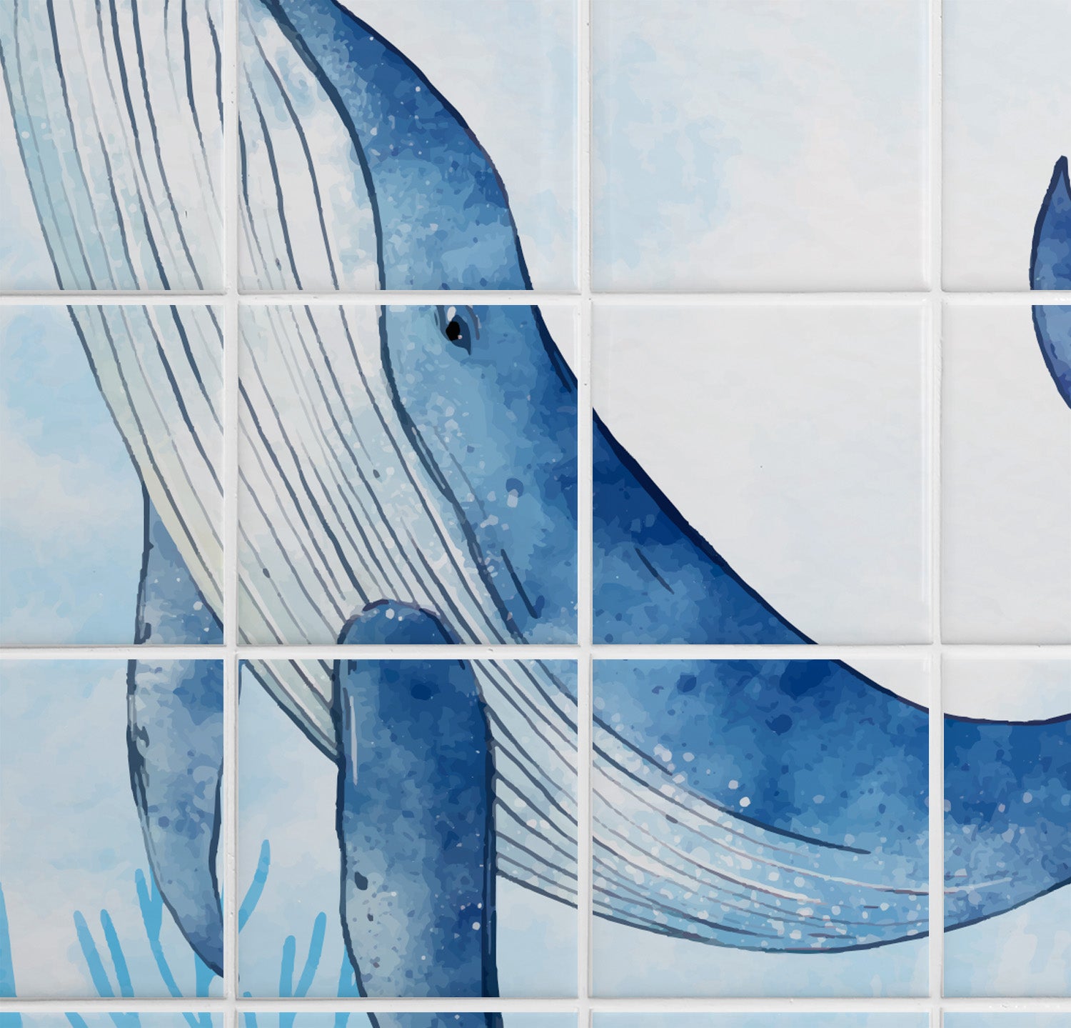 Blue Whale 15cm x 15cm