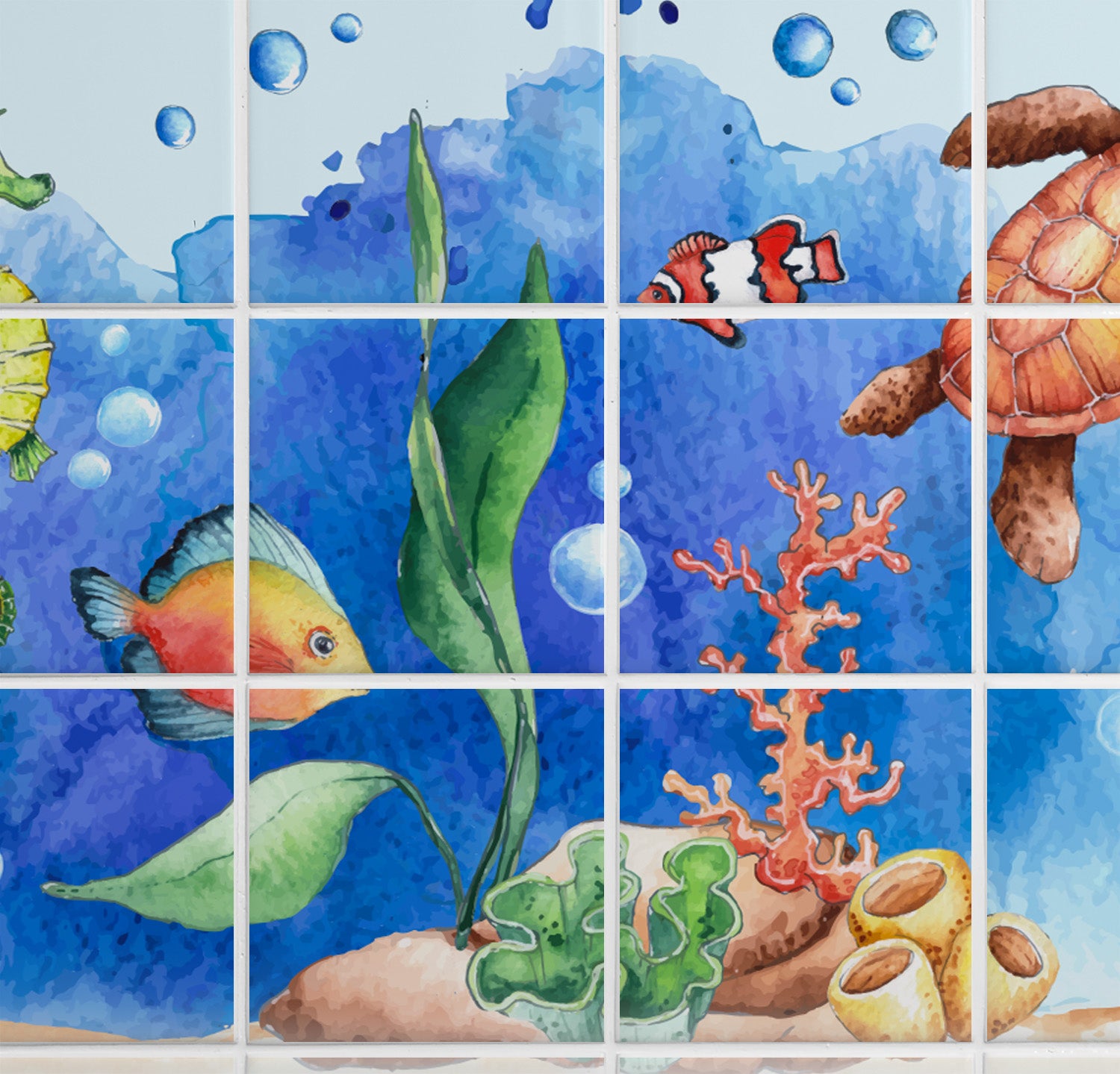 aquarium close up tile stickers